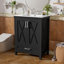 24-Inch Bathroom Vanity With Single Sink, Solid Wood Frame + MDF, 2 Soft-Close Doors, 1 Divided Drawer, Dual Storage Shelves, Ample Storage Space-118774449
