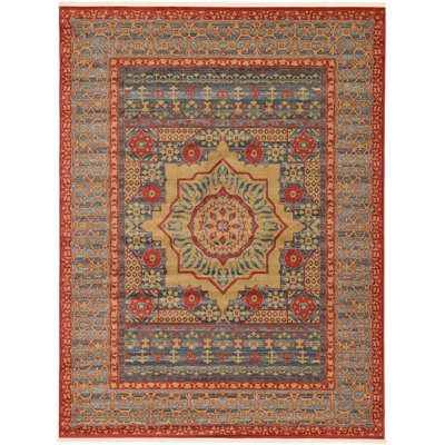 Tapis à motif oriental cramoisi Palazzo