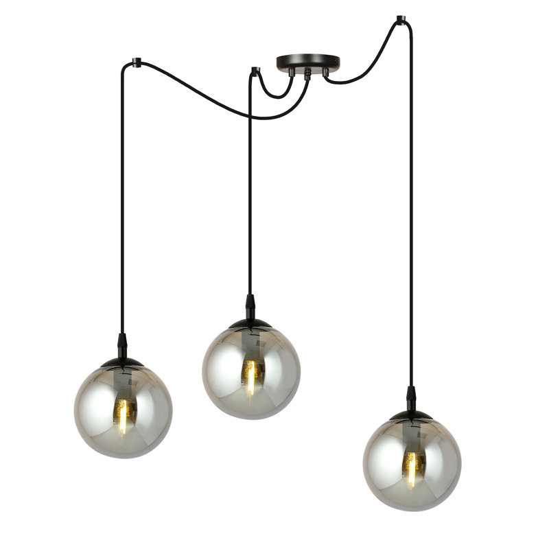 Garnes 3 - Light Sphere Pendant, Graphite