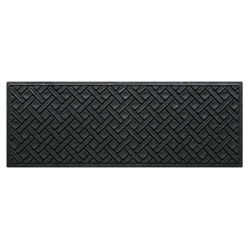 WaterHog® Lattice 22 in. x 60 in. Indoor Outdoor Runner Doormat, Charcoal, 0.375" H x 60" W x 22" D