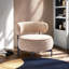 Chaise pivotante au fini brun clair
