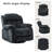 37.4" Wide Contemporary Compact Microfiber Swivel Rocker Manual Recliner Chair with Heat and Massage-88087075