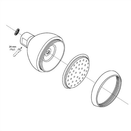 Relexa® 2.5 GPM Adjustable Shower Head with WaterCare and DreamSpray, Chrome