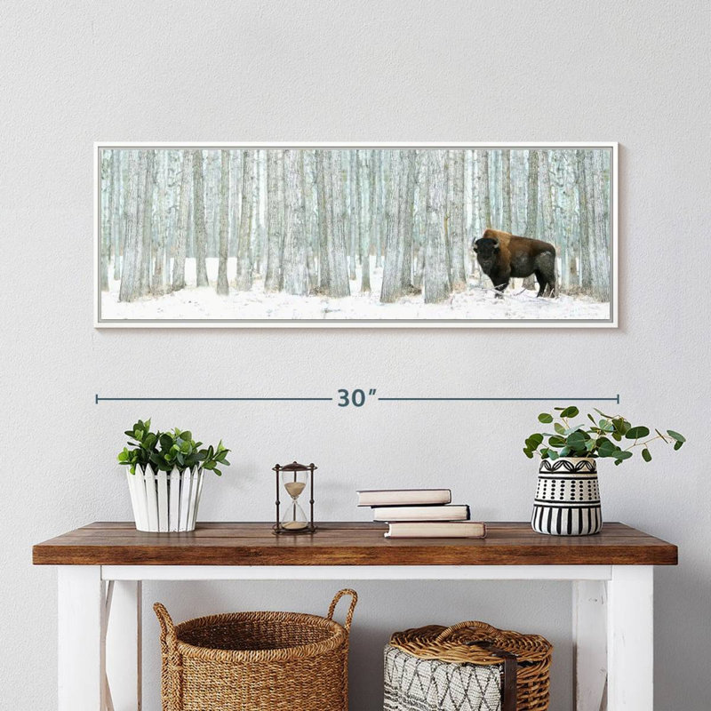 Alberta Winter, Cadre flottant blanc, 31 po x 11 po