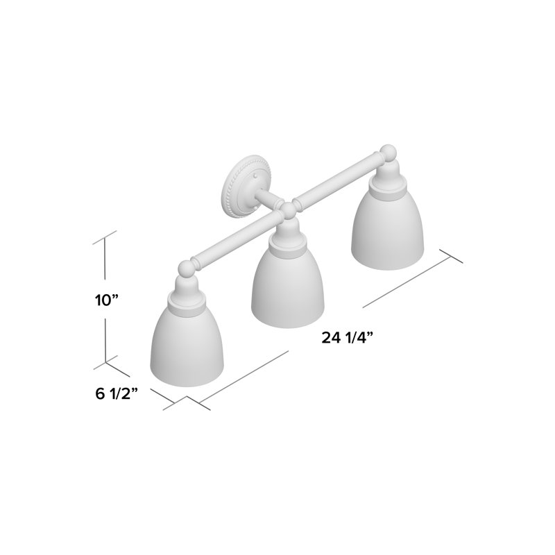 Amida 3 - Light Dimmable Vanity Light, Brushed Nickel
