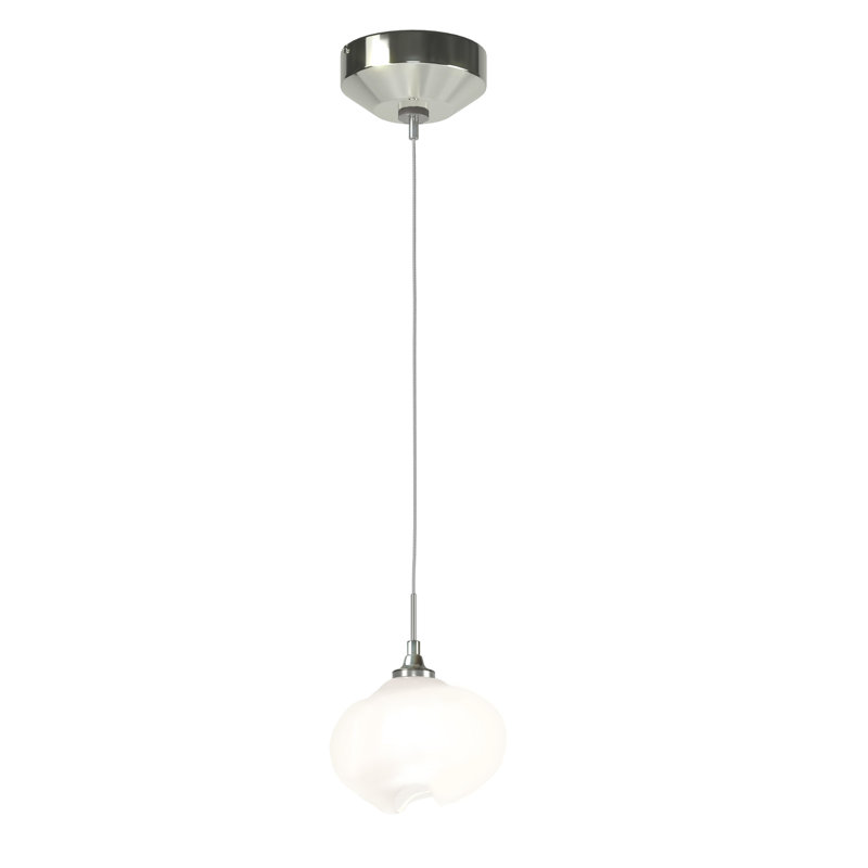 Luminaire suspendu géométrique 1 lumière Ume, Givré, Argenté