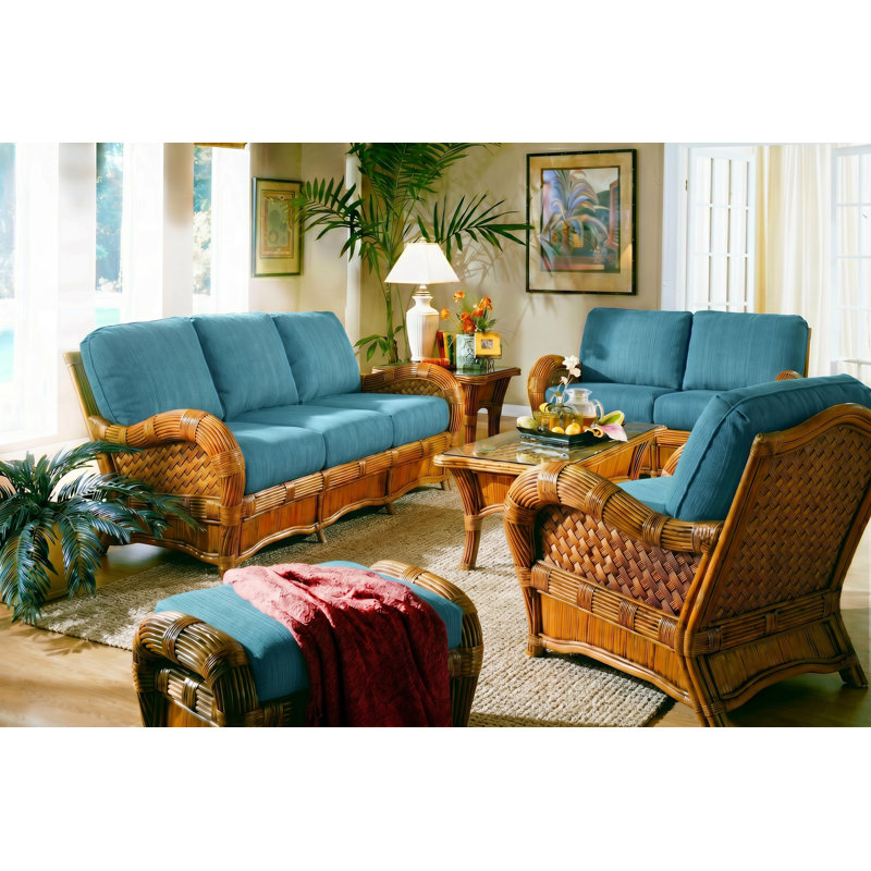 Ensemble de salon 6 pièces Homewood, Bleu des Caraïbes