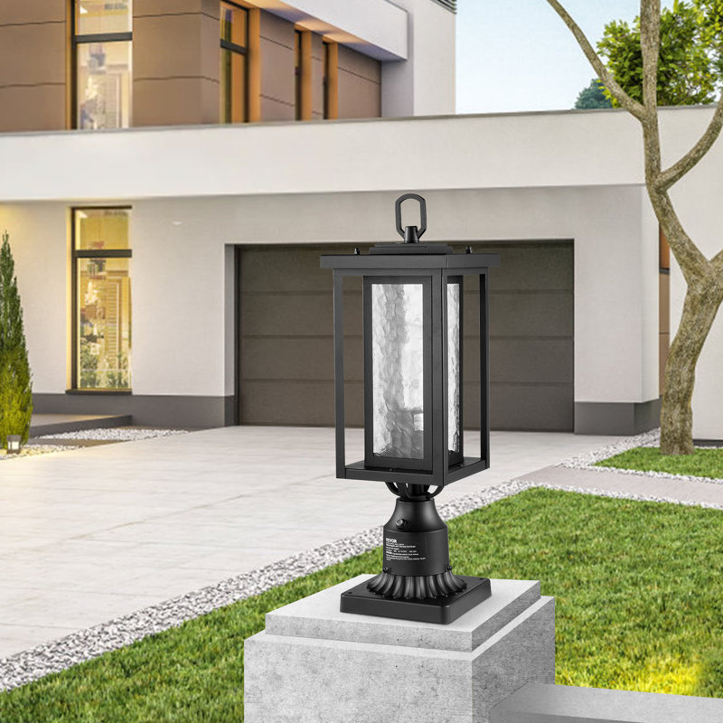 2 PCs Dusk to Dawn Outdoor Lamp Post Light Fixture 17.72in Pole Pier Mount