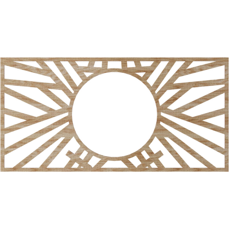 Hoover Ceiling Medallion, Red Oak, 17" H x 34" W x 0.38" D