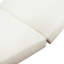 Méridienne d'extérieur en bois, coussin crème hydrofuge, base à lattes pour la circulation de l'air, inclinaison à 4 positions, salon réglable avec inclinable, courbe ergonomique,