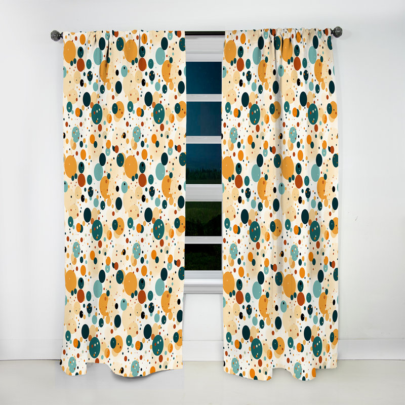 Motif à pois Classic Charm - Rideau abstrait - Rideau abstrait obscurcissant - 1 panneau, L 52 po x L 95 po