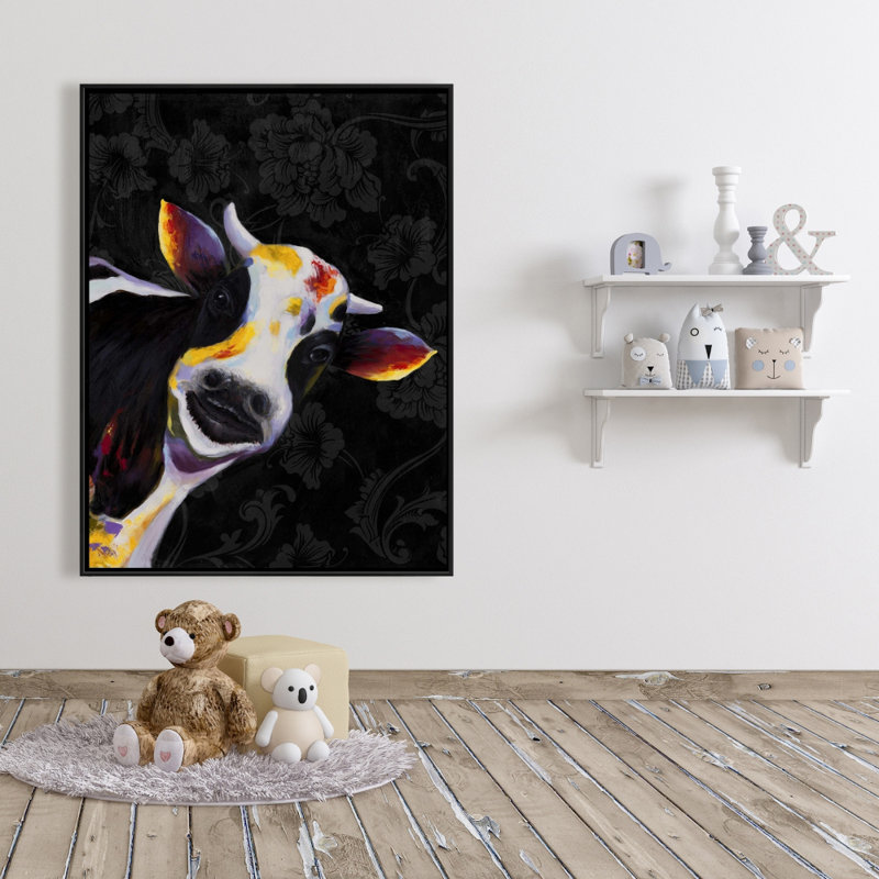 Funny Cow Print On Canvas, H 48 po x l 36 po