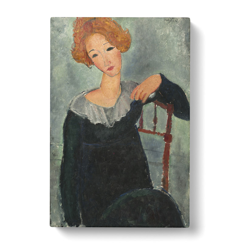 Woman with Red Hair by Amedeo Modigliani - Wrapped Canvas, 60cm H x 40cm W x 3cm D