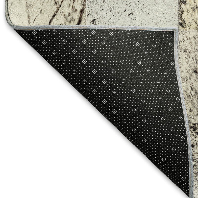 Premium Machine Washable Alliah AMF105 Granite Rug, Rectangle 9' x 12'