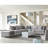 Austin Grey Square Upholstered Storage Ottoman