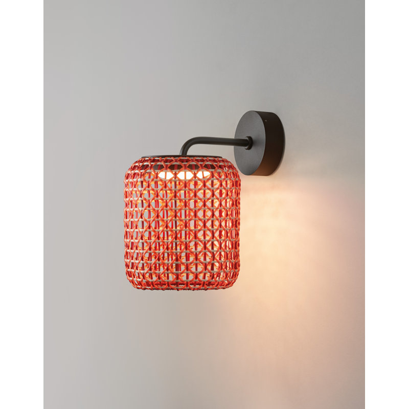 Nans 1 - Light LED Armed Sconce, Red
