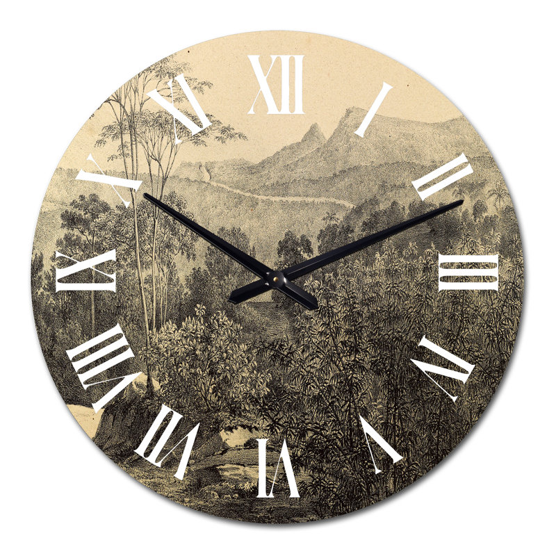 Nature of South America Old Image X - Horloge murale traditionnelle, Moyen
