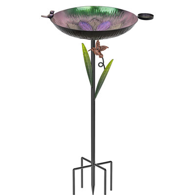 41.5" Metal Bird Bath for Outside
