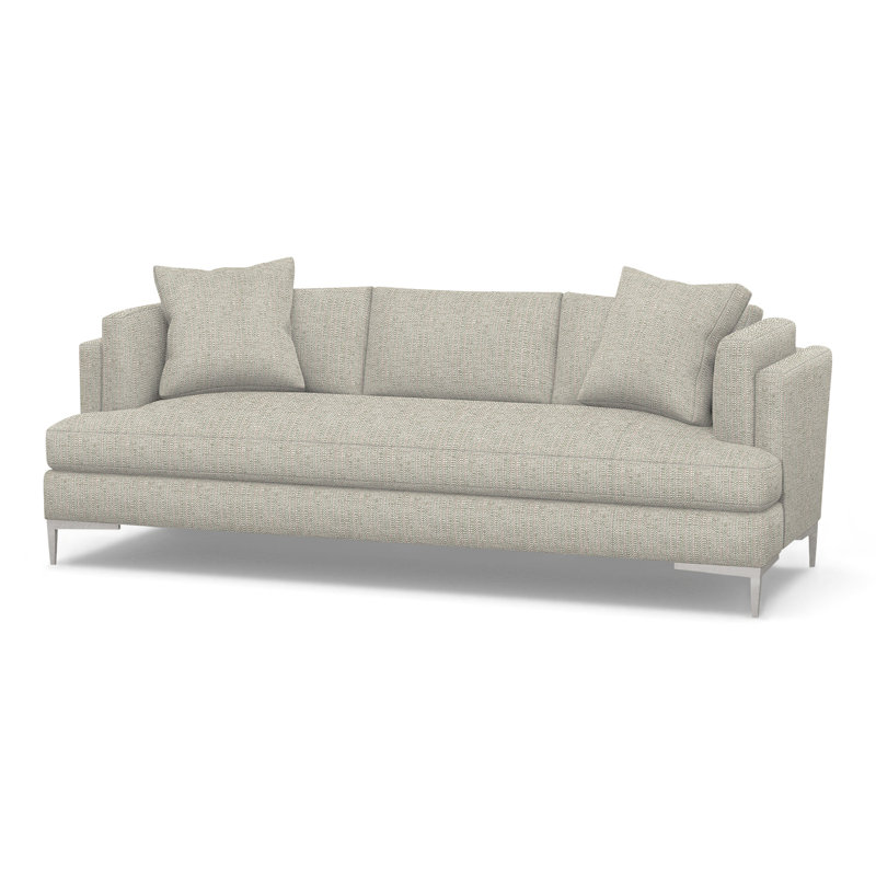 Aiden Upholstered 90.5'' Sofa, Stainless Steel, Perigold Poros Sage
