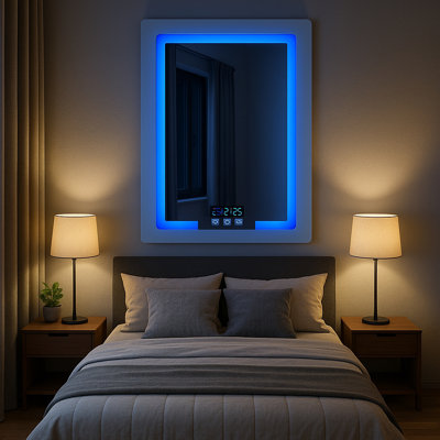 Miroir rectangulaire de luxe chroma 21 po x 64 po Angela Harris Designer