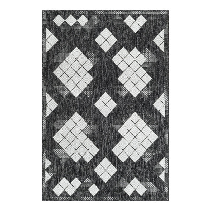 Geometric Indoor / Outdoor Rug, Rectangle 4'1" x 6'1"