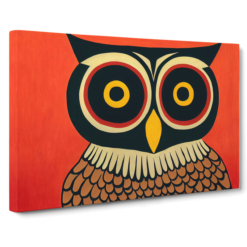 Owl Art Retro Vol.2 Abstract - Wrapped Canvas, 50cm H x 76cm W x 3cm D