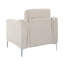 Fauteuil modulaire convertible beige en velours côtelé à accoudoirs simples, avec pieds robustes et structure d'installation rapide-1079466665
