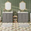 Meuble-lavabo autoportant de 72 po de style Shaker avec lavabo en céramique-613896414