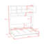 Grand lit escamotable avec espace de rangement