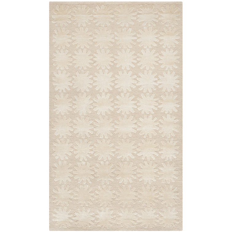 Tapis ivoire / beige noué à la main