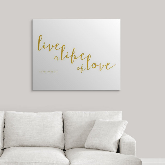 « ephesians 4:2-3-scripture art », art textuel, H 24 po x l 30 po x P 1,5 po, Toile