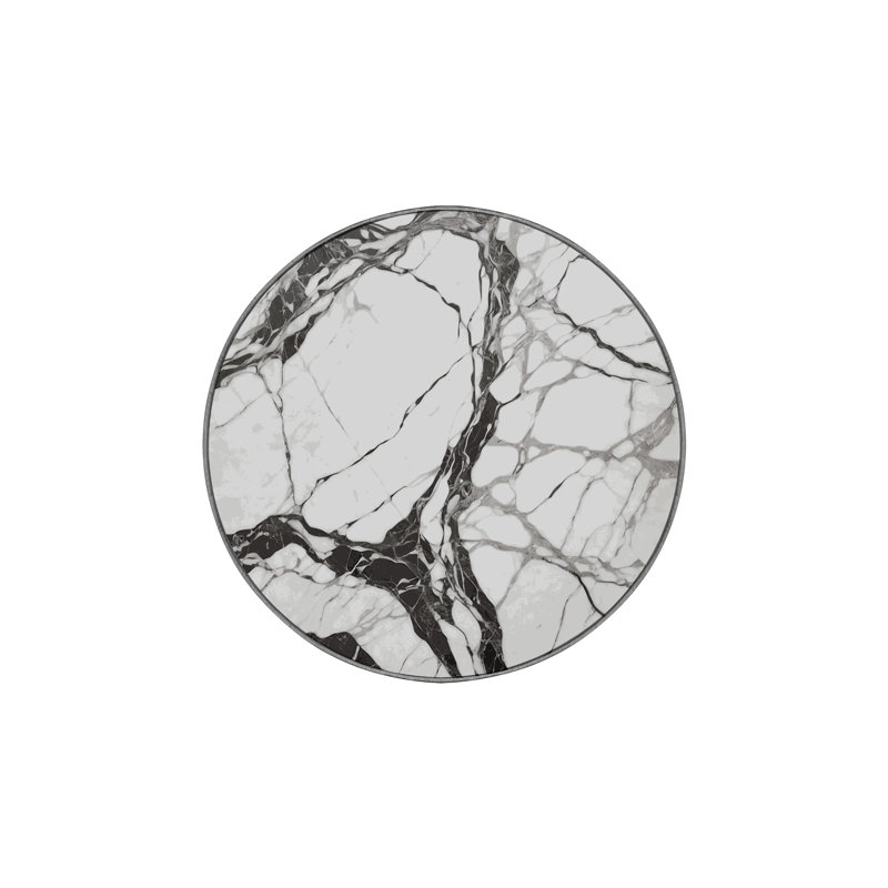 Machine Washable Gray Area Rug, Round 8'