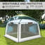 Tente moustiquaire, moustiquaire 12 'x 12' avec protection UV50 +, blanc