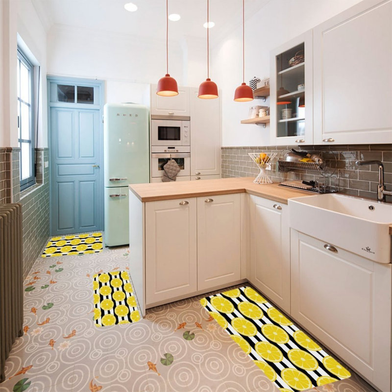 Ensemble de 3 tapis de cuisine Lemon Slice