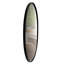 Miroir mural ovale en métal avec bords encadrés et support en bois, miroir