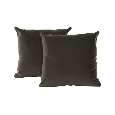 Ensemble de coussins décoratifs en tissu velours carré 16 po Wily