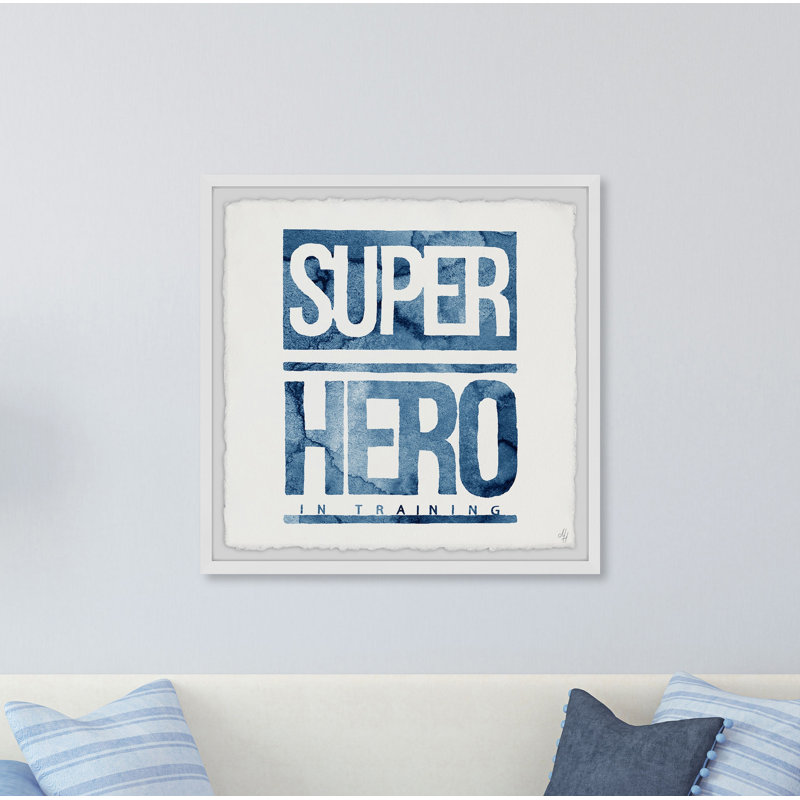 Art encadré "Superhero in Entrainement" par czerwinski, H 18 po x l 18 po x P 1,5 po