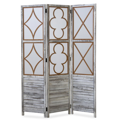 Allsup 120cm W x 170cm H 3 - Panel Folding Room Divider