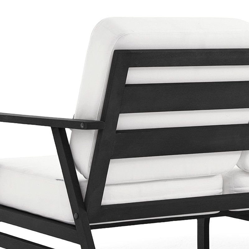 Canapé d'extérieur avec coussins de patio, Beige, Noir