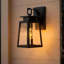 Applique murale d'extérieur en acier noir avec verre transparent Schlegel (ensemble de 2)