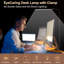 Lampe de bureau à DEL avec pince, lumière ajustable, 3 modes et 10 niveaux de luminosité, col-de-cygne flexible, alimenté par USB, fonction de mémoire pour l'étude, le travail et le dessin