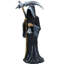 Sculpture de faucheuse peinte à la main, mini faux tenant la statue de la mort pour décoration gothique et ornement de fête d'Halloween