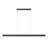 Hudson Matte Black 1 Light Linear Chandelier-123222979