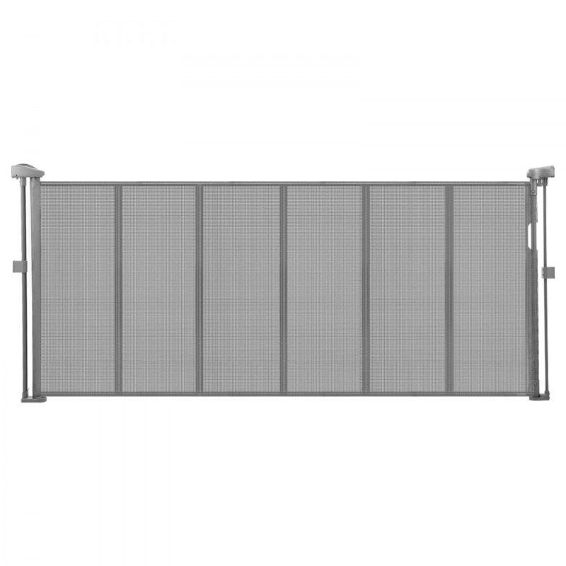 Plastic Pressure Mounted Pet Gate, Grey, 180.3cm W