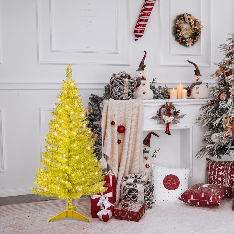 4FT Gold Christmas Tree With Lights