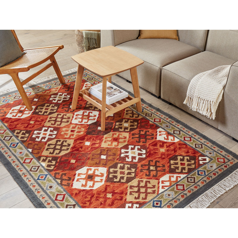 Blocher Southwestern Wool Hand Woven Area Rug, Rectangle 140 x 200cm