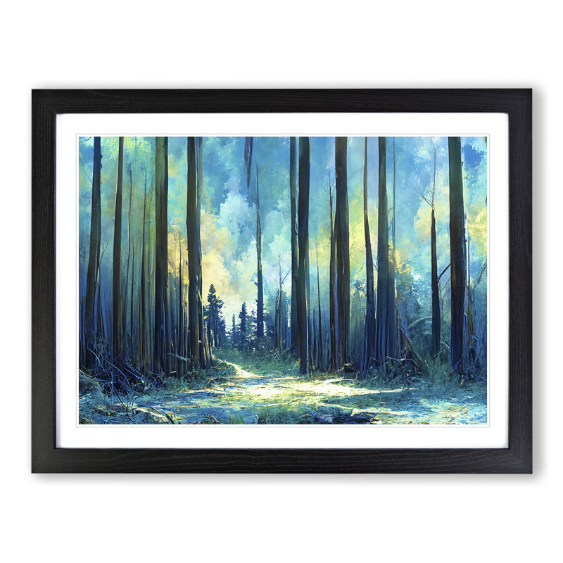 Cool Abstract Forest Vol.3 - Framed Print, 46cm H x 64cm W x 2cm D, Black