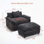 Fauteuil d'appoint moderne avec repose-pieds pour salon-737134777