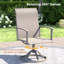 Chaise de salle à manger pivotante pour l'extérieur avec tissu en textilène-995878531