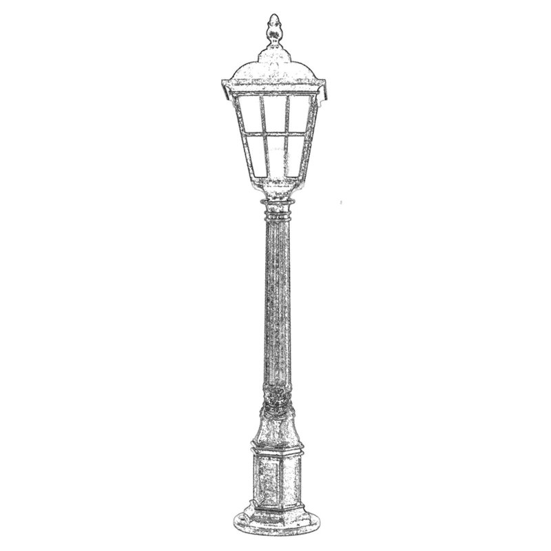 Aarjan Frosted Lamp Post (Full)